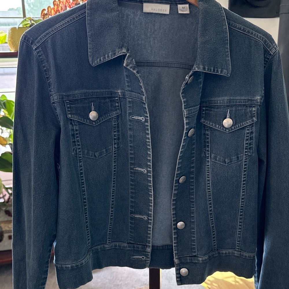 Halogen Dark Blue Jean Jacket